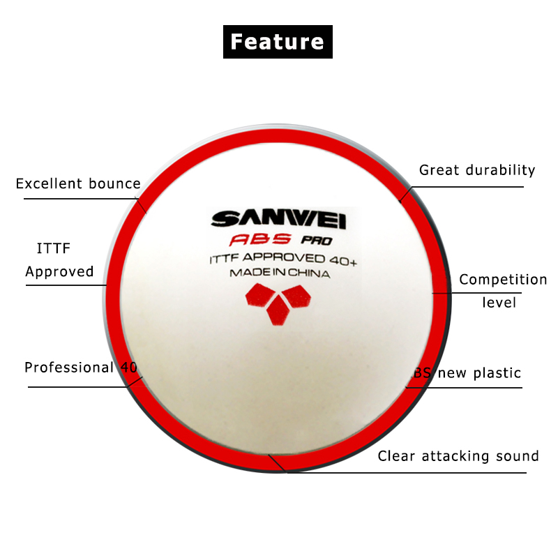 SANWEI ABS PRO 3성 40+ 탁구 공 6개/ - Table Tennis Olympics 리뷰 및 가격